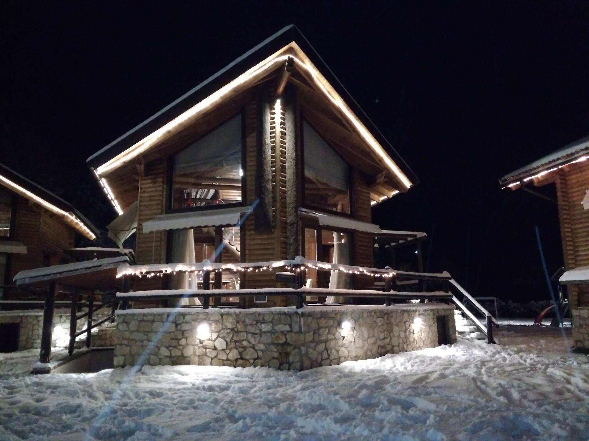 Natura Chalets Mega Chorio Kültér fotó